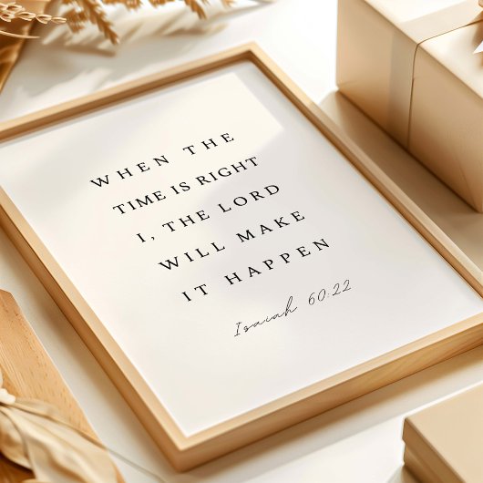 Poster Ésaïe 60:22 Quand le temps est bon