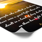 Poster Ésaïe 9:2 - Verset biblique (Coin)