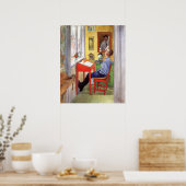 Poster Esbjorn faisant ses devoirs par Carl Larsson (Cuisine)