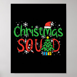 Poster Escadron de Noël Famille Noël Équipage Hommes Femm