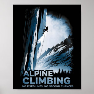 Poster Escalade alpine sans cordes fixes ni secondes chan