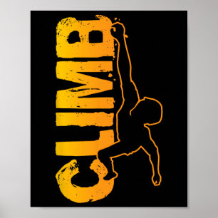 Poster Escalade Amusante Pour Les Amateurs De Bouldering