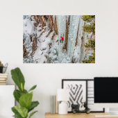Poster Escalade de glace Cliff ascendante (Bureau à domicile)