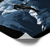 Poster Escalade de glace Grimpeur de glace Roche gelée Mo (Coin)