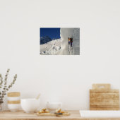 Poster Escalade de glace sur le glacier Tasman sous le mo (Cuisine)