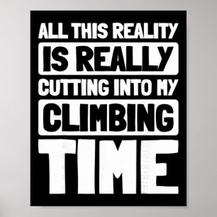 Poster Escalade de Montagne Bouldering Alpiniste Clim