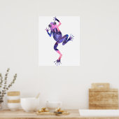 Poster Escalade en mosaïque de polygone Grenouille rose e (Cuisine)