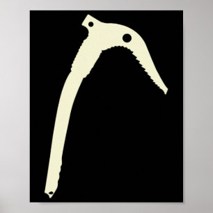Poster Escalade minimaliste en montagne et sur glace avec