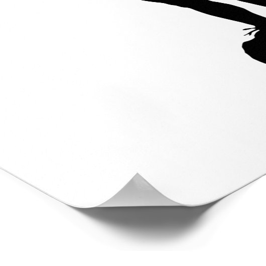 Poster Escalade montagne fille silhouette (Coin)