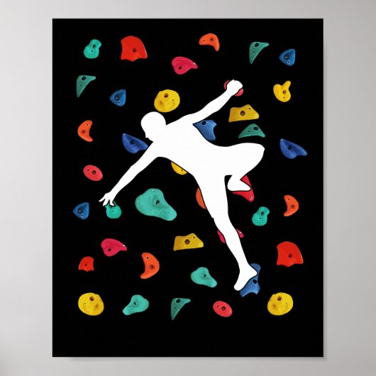 Poster Escalade murale Indoor Rock Climbers Action Sports (Devant)