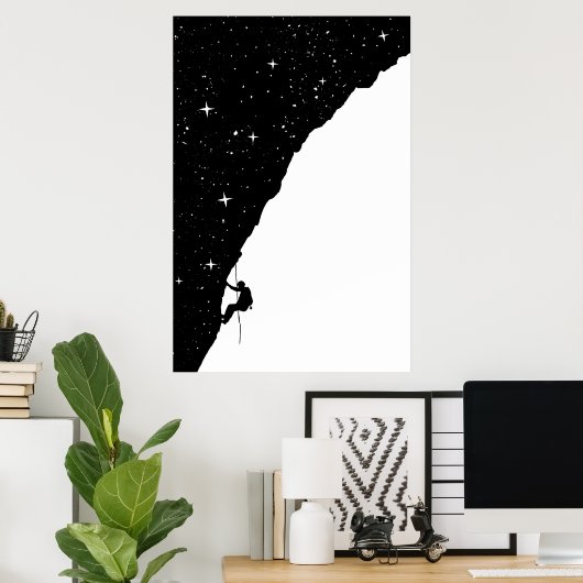 Poster escalade nocturne (Bureau à domicile)
