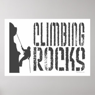 Poster Escalade rocheuse