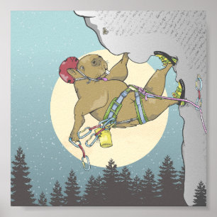 Poster Escalade rocheuse Capybara