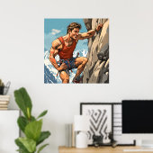 Poster Escalade rocheuse dans les Alpes suisses Imprimer (Bureau à domicile)