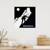 Poster escalade rocheuse grimpeur (Cuisine)