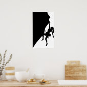 Poster Escalade rock Silhouette (Cuisine)
