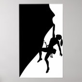 Poster Escalade rock Silhouette (Devant)