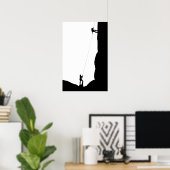 Poster Escalade simple Black Rock Silhouette (Bureau à domicile)