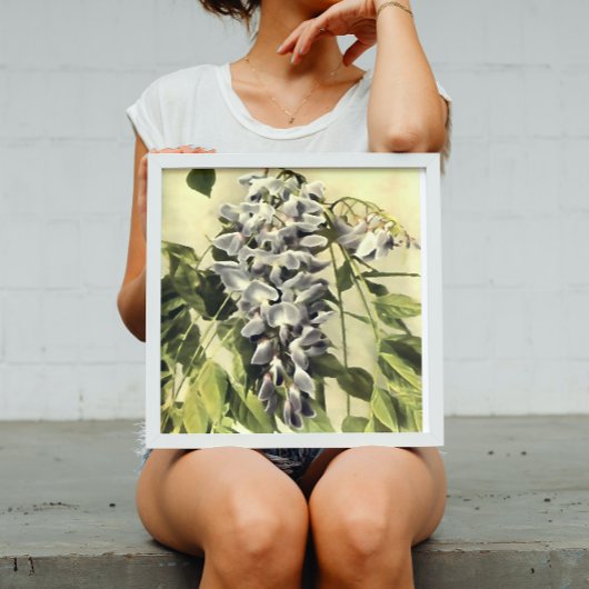 Poster Escalade Windblown Wisteria Vine peinture acryliqu