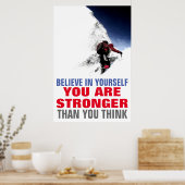 Poster Escalator Croyez en vous Motivationnel (Cuisine)