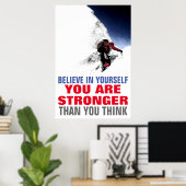 Poster Escalator Croyez en vous Motivationnel (Bureau à domicile)