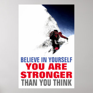Poster Escalator Croyez en vous Motivationnel