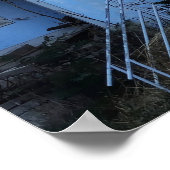 Poster Escalier bleu à Athènes (Coin)