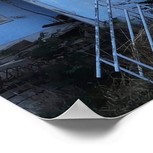 Poster Escalier bleu à Athènes (Coin)