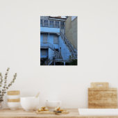 Poster Escalier bleu à Athènes (Cuisine)