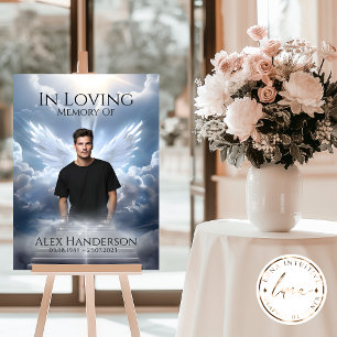 Poster Escalier céleste avec panneau commémoratif Angel