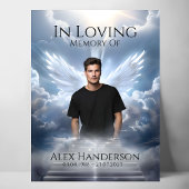 Poster Escalier céleste avec panneau commémoratif Angel