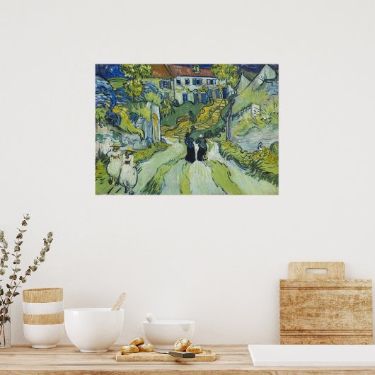 Poster Escalier d'Auvers par Vincent van Gogh (Cuisine)