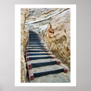 Poster Escalier de plage vertical