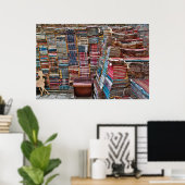Poster Escalier de vieux livres (Bureau à domicile)