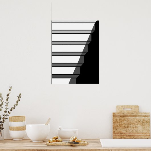 Poster Escalier d'illusion optique (Cuisine)
