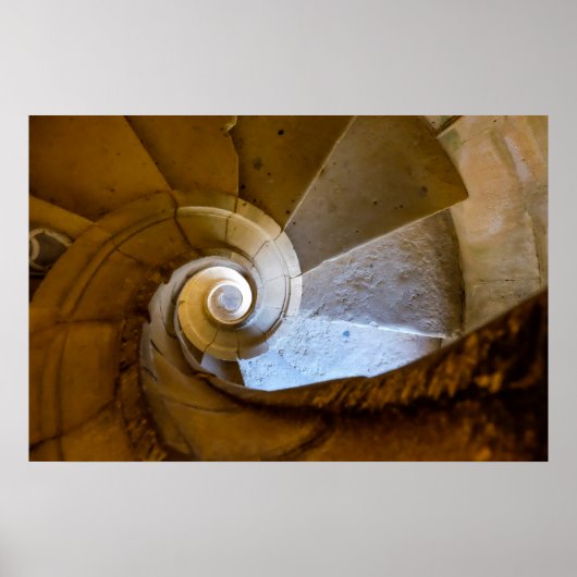 Poster Escalier en colimaçon descendant (Devant)