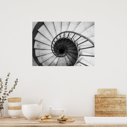 Poster escalier en spirale (Cuisine)