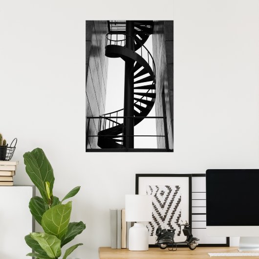 Poster Escalier en spirale (Bureau à domicile)