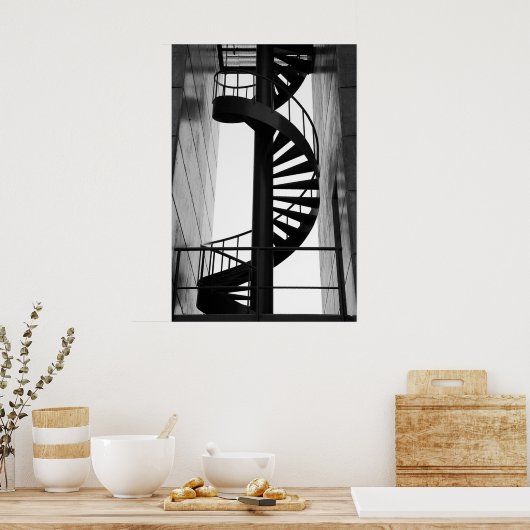 Poster Escalier en spirale (Cuisine)