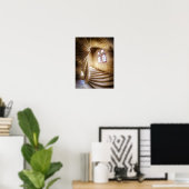 Poster Escalier en spirale beige, France (Bureau à domicile)