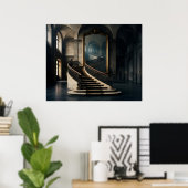Poster Escalier menant au miroir (Bureau à domicile)