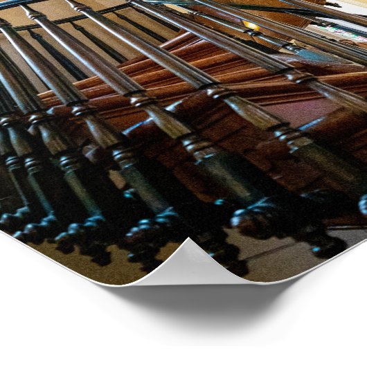 Poster Escalier Miraculaire Chapelle Loretto Père Noël Fe (Coin)