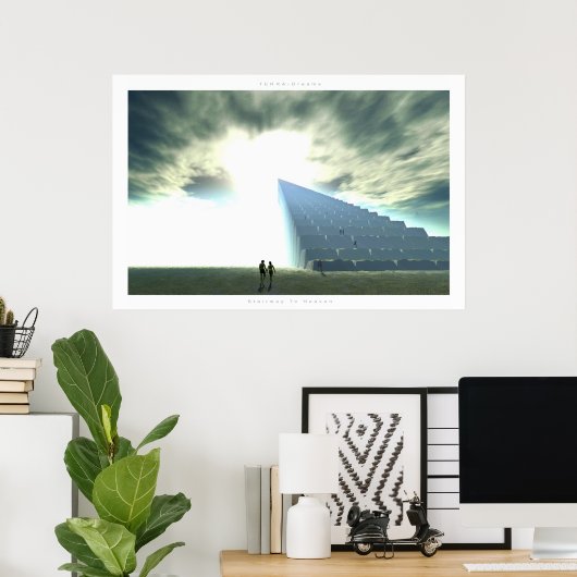 Poster escalier vers le ciel (Bureau à domicile)