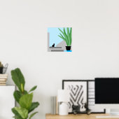 Poster Escalier vers le ciel | Chat Moderne Téléchargeabl (Bureau à domicile)
