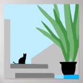 Poster Escalier vers le ciel | Chat Moderne Téléchargeabl (Devant)