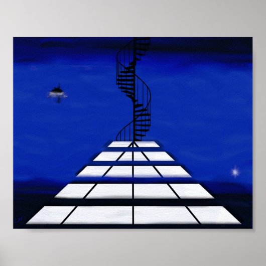 Poster Escalier vers l'endroit (Devant)