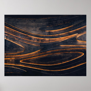 Poster Escaliers en spirale noir et marron