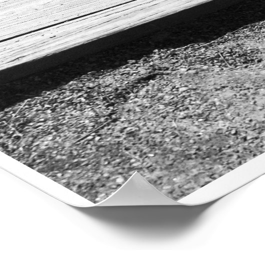 Poster Escaliers noirs et blancs (Coin)