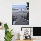 Poster escaliers pour la plage (Bureau à domicile)
