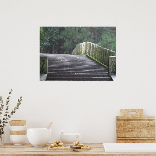 Poster Escaliers sur le Mont Kurama (Cuisine)